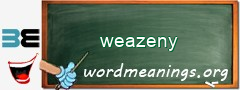 WordMeaning blackboard for weazeny